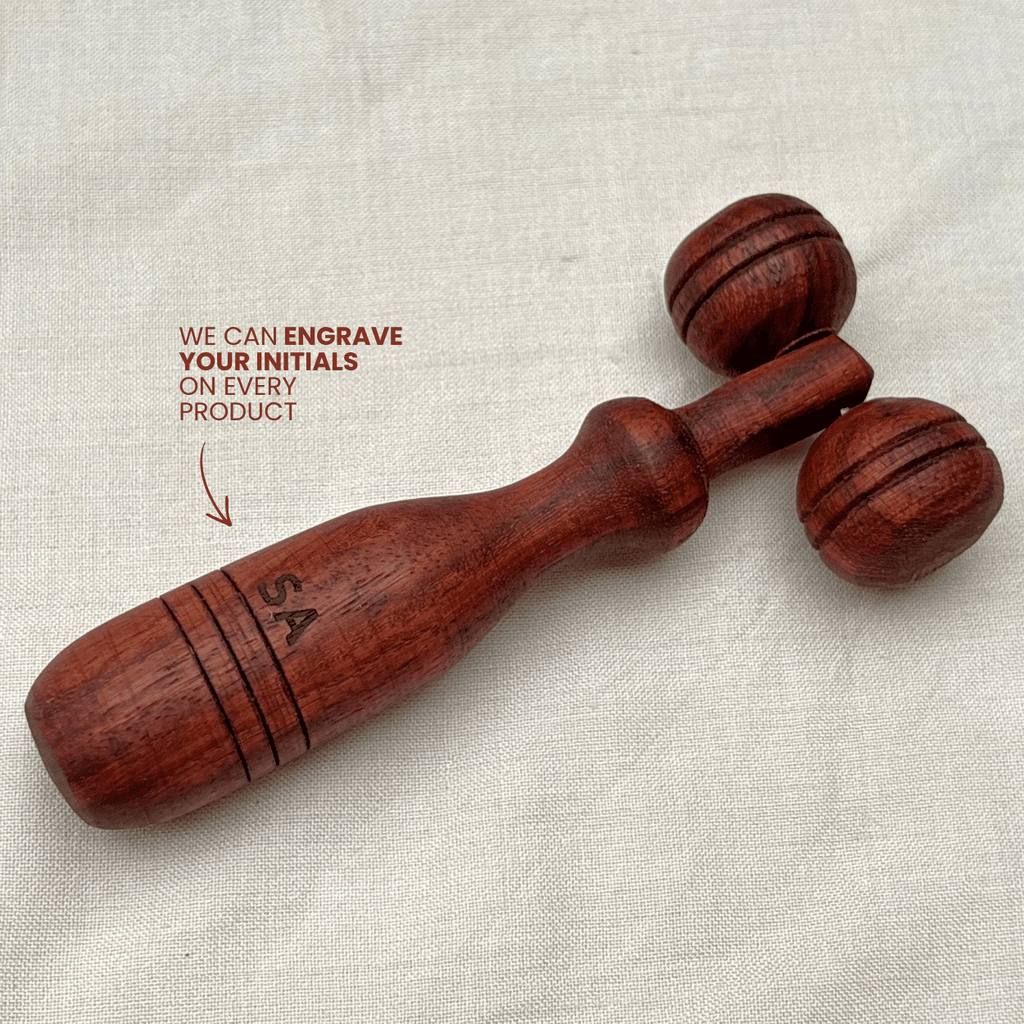 Wooden facial massage roller-3