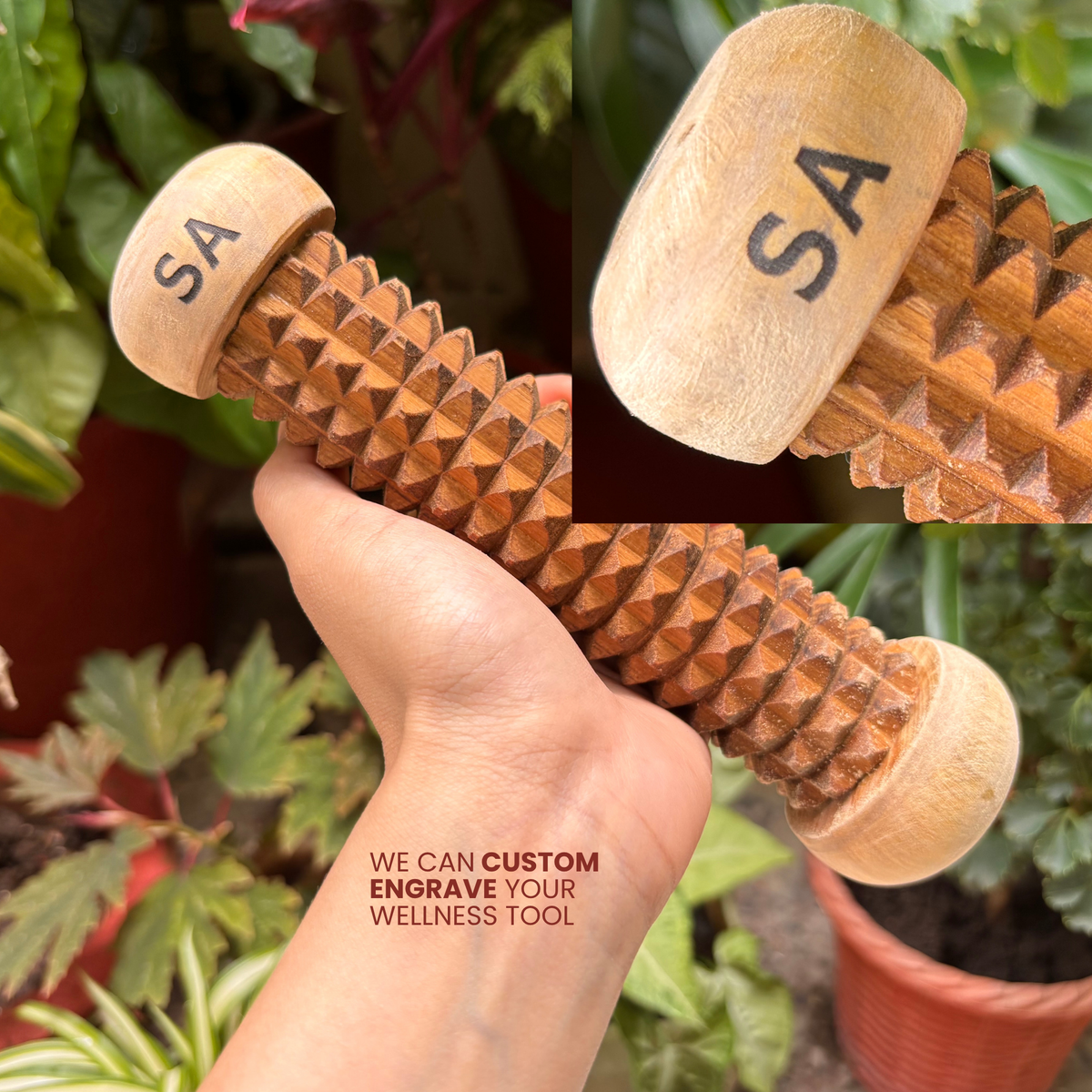 Wooden muscle recovery roller-4
