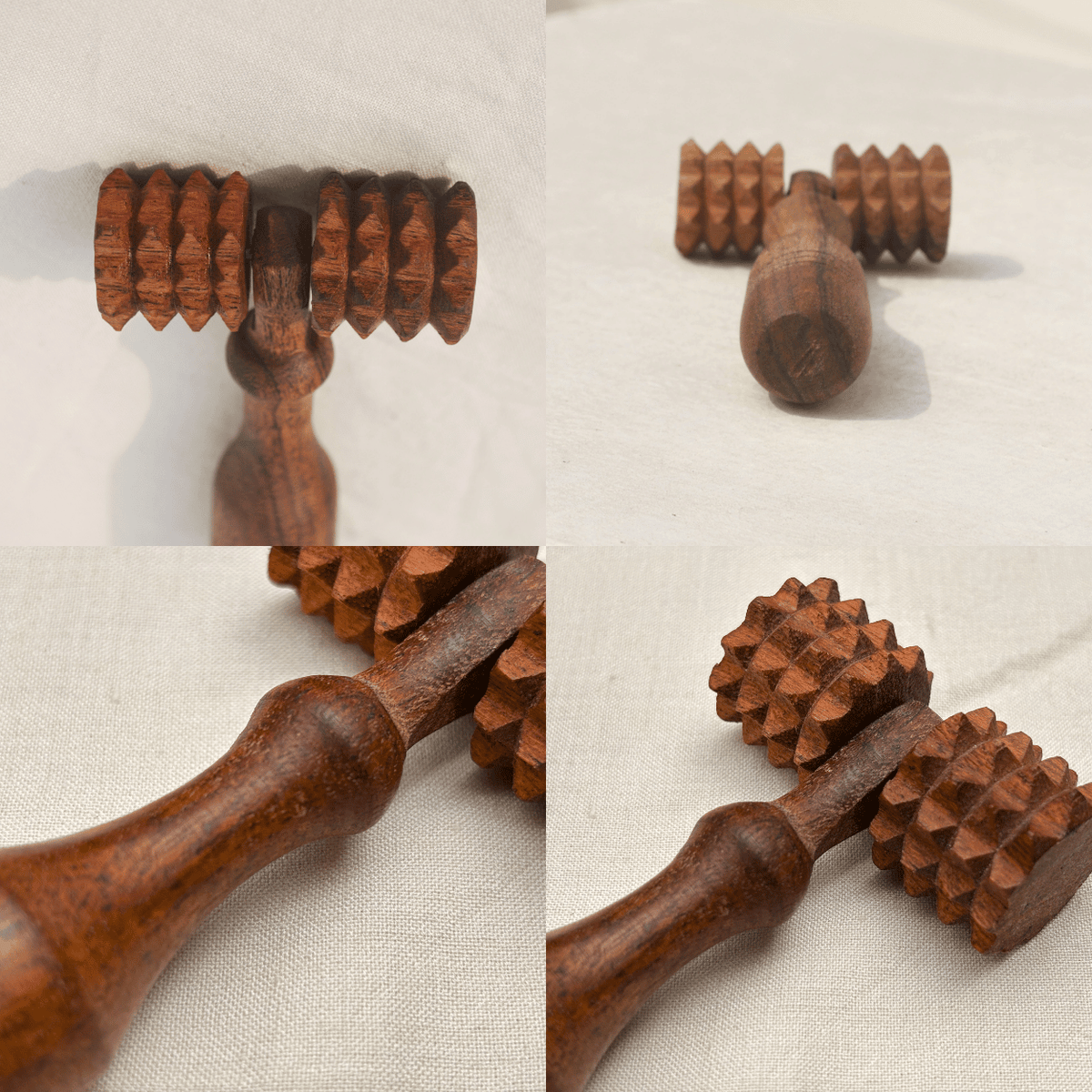 Wooden deep tissue massage roller-1