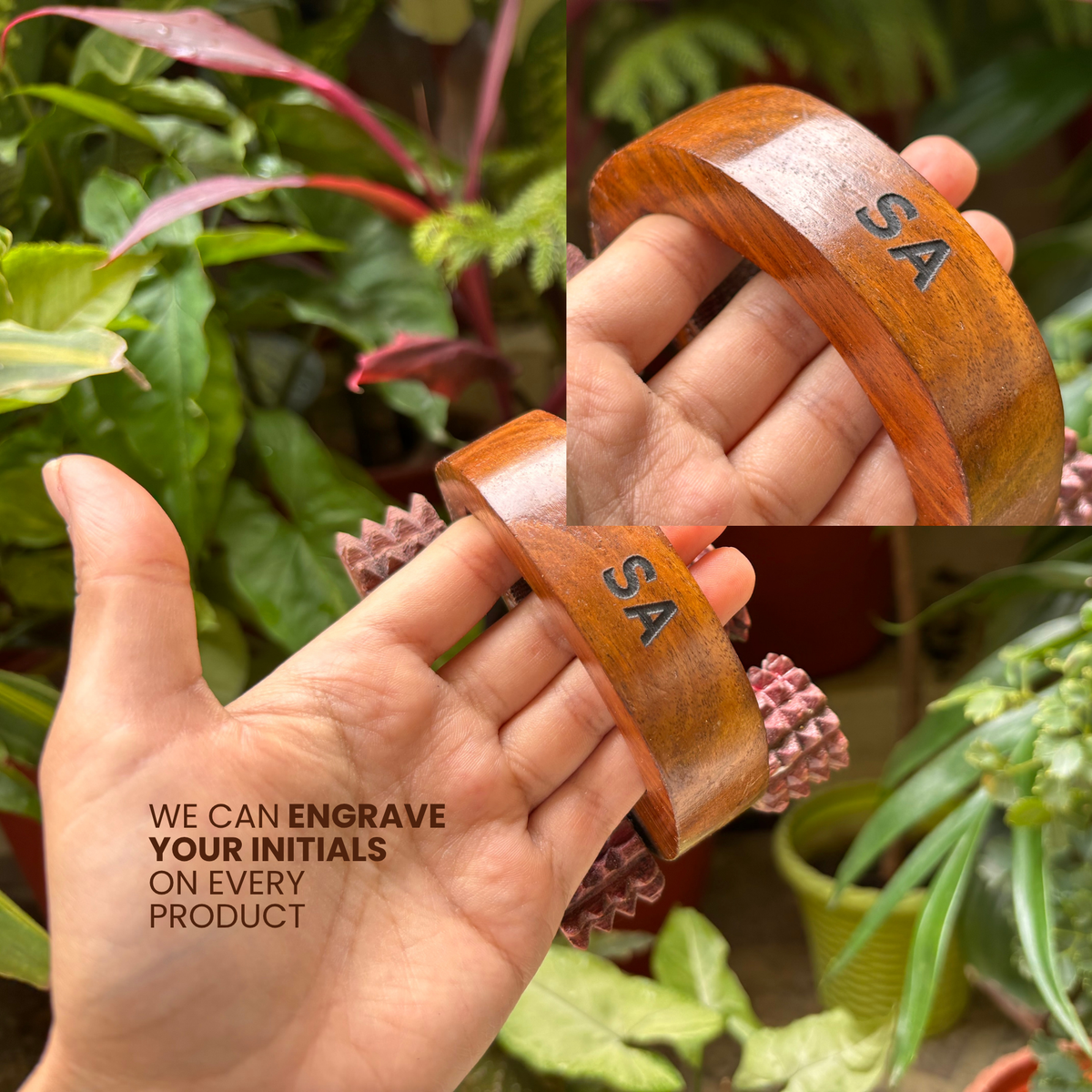 Handheld Wooden Body Massage Roller-3