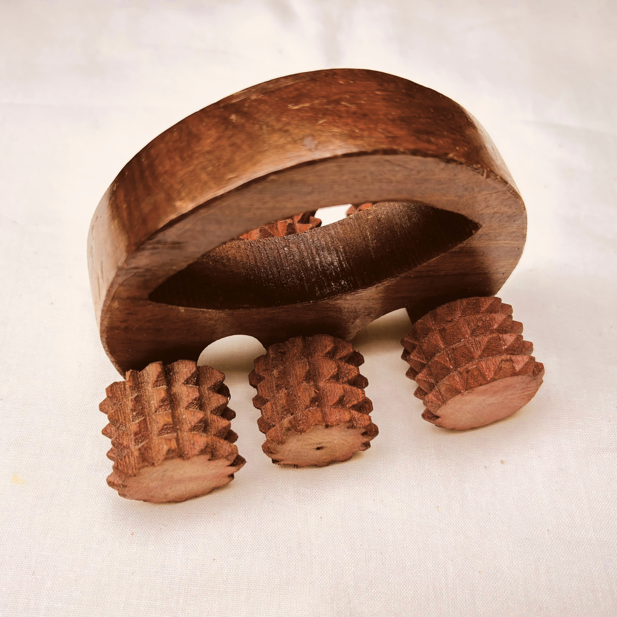 Handheld Wooden Body Massage Roller-0