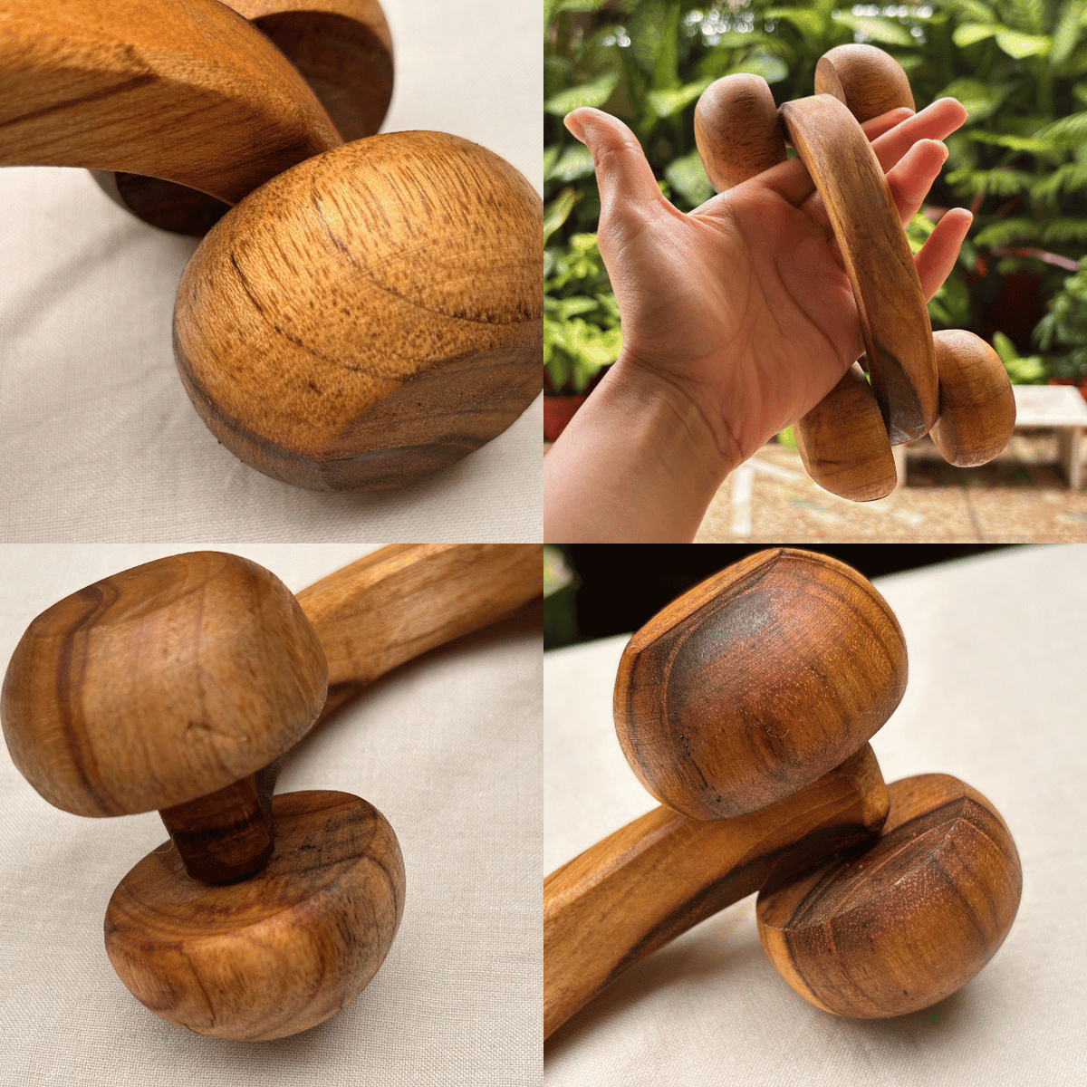Handmade Wooden Relaxation Massage Roller-1