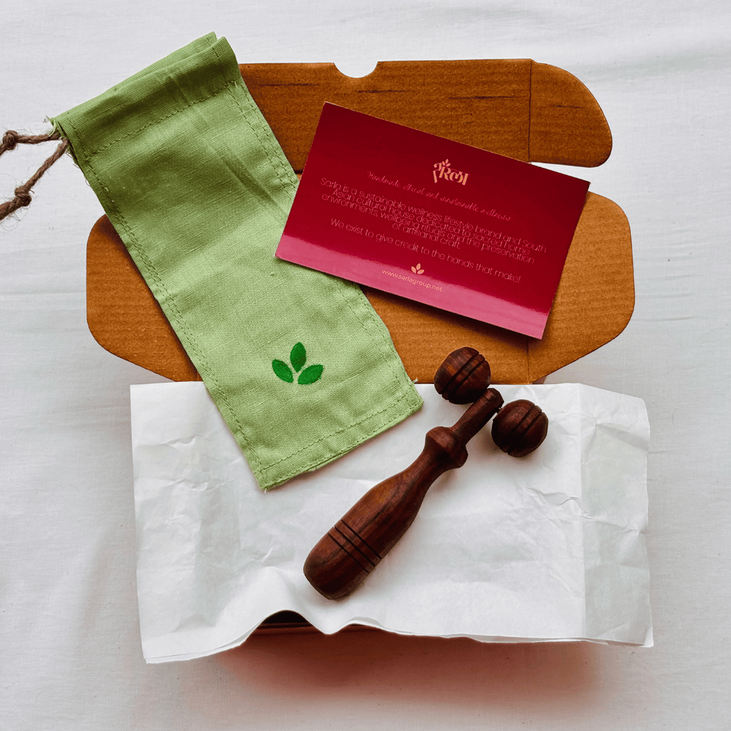 Wooden facial massage roller-5