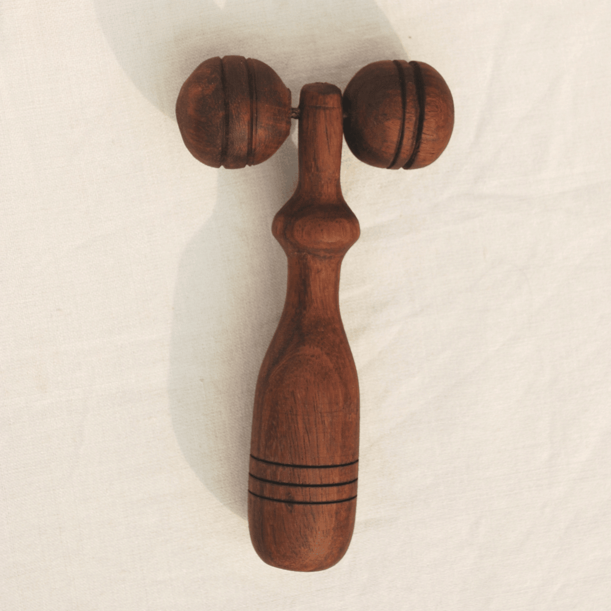 Wooden facial massage roller-0