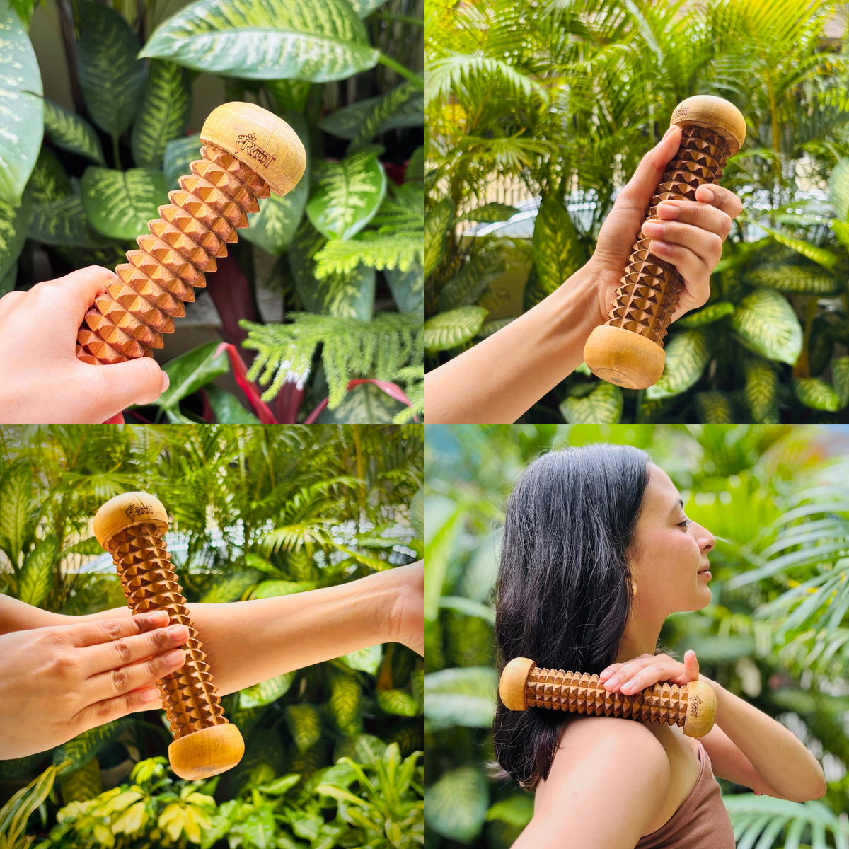 Wooden muscle recovery roller-3