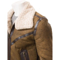 MENS TAN SHEEPSKIN SHEARLING JACKET FREMONT - M