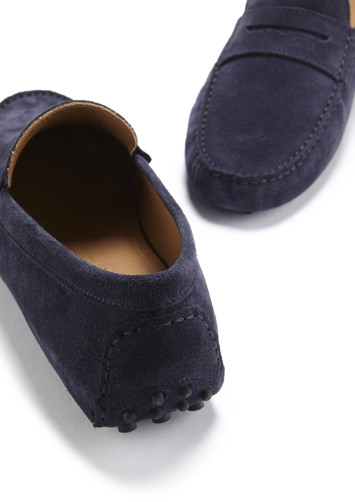 Penny Driving Loafers, navy blue suede