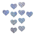 5-Pack: Body Minis: 10 Mini Silver Glitter Hearts Nipple & Body Pasties by Pastease® o/s-0
