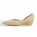 Minimalist Heart Heel Pointed Toe Knit Flats – Low Wedge Princess Shoes-0