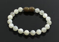 Moonstone Gemstone Knotted White Anklet Bracelet-0