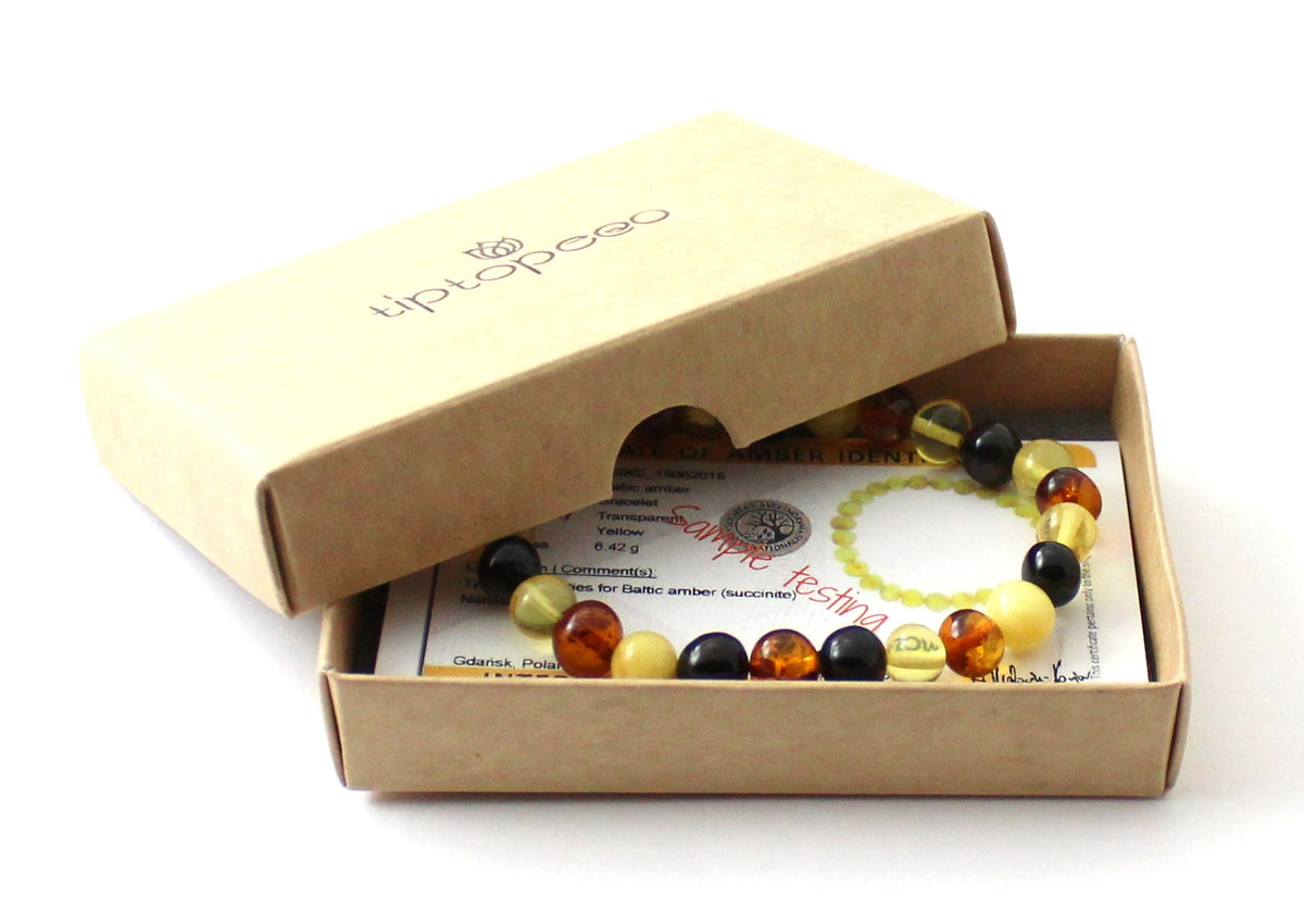 Amber Polished Stretch Bracelets for Adults-1