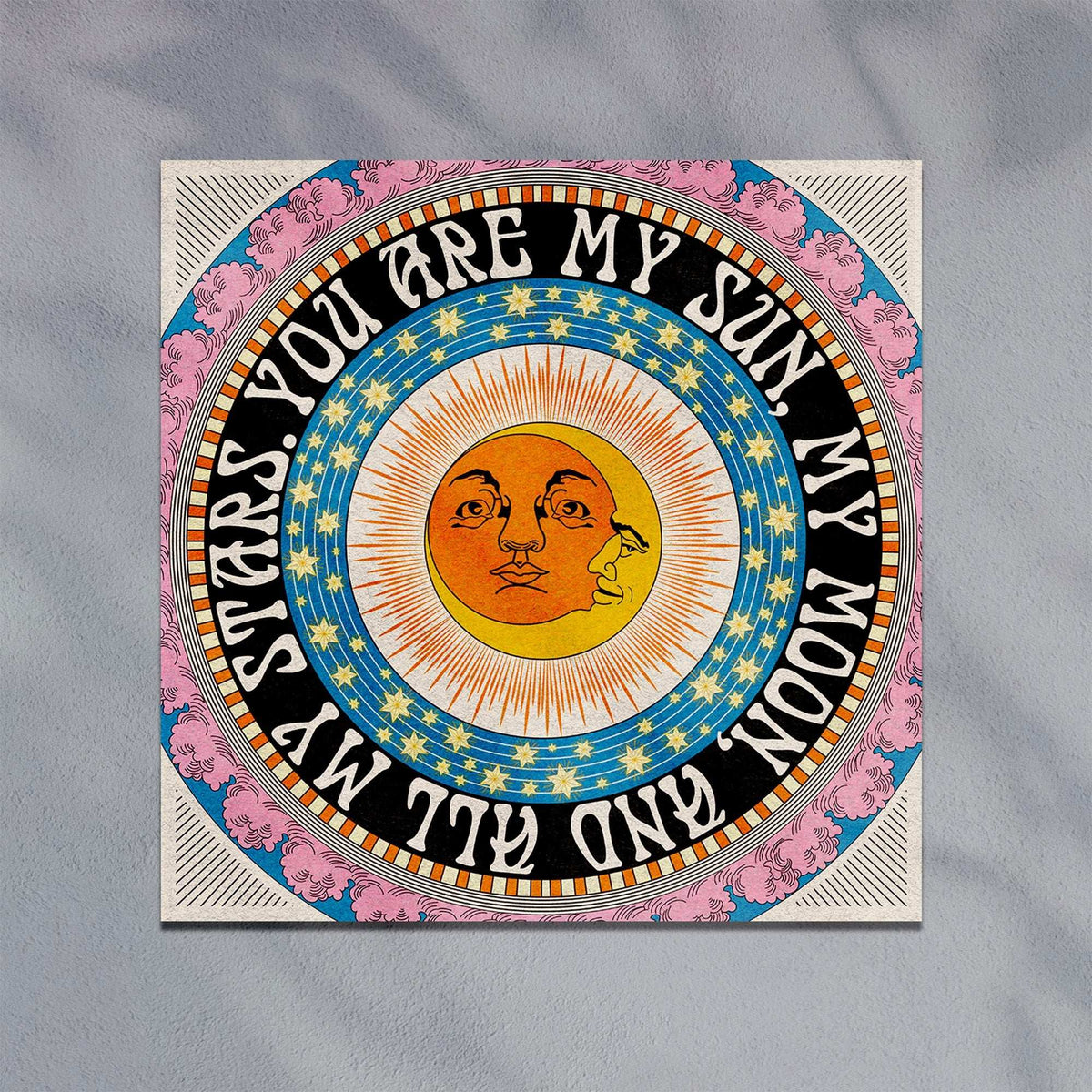 My Sun, Moon and Stars Celestial Square Art Print-2