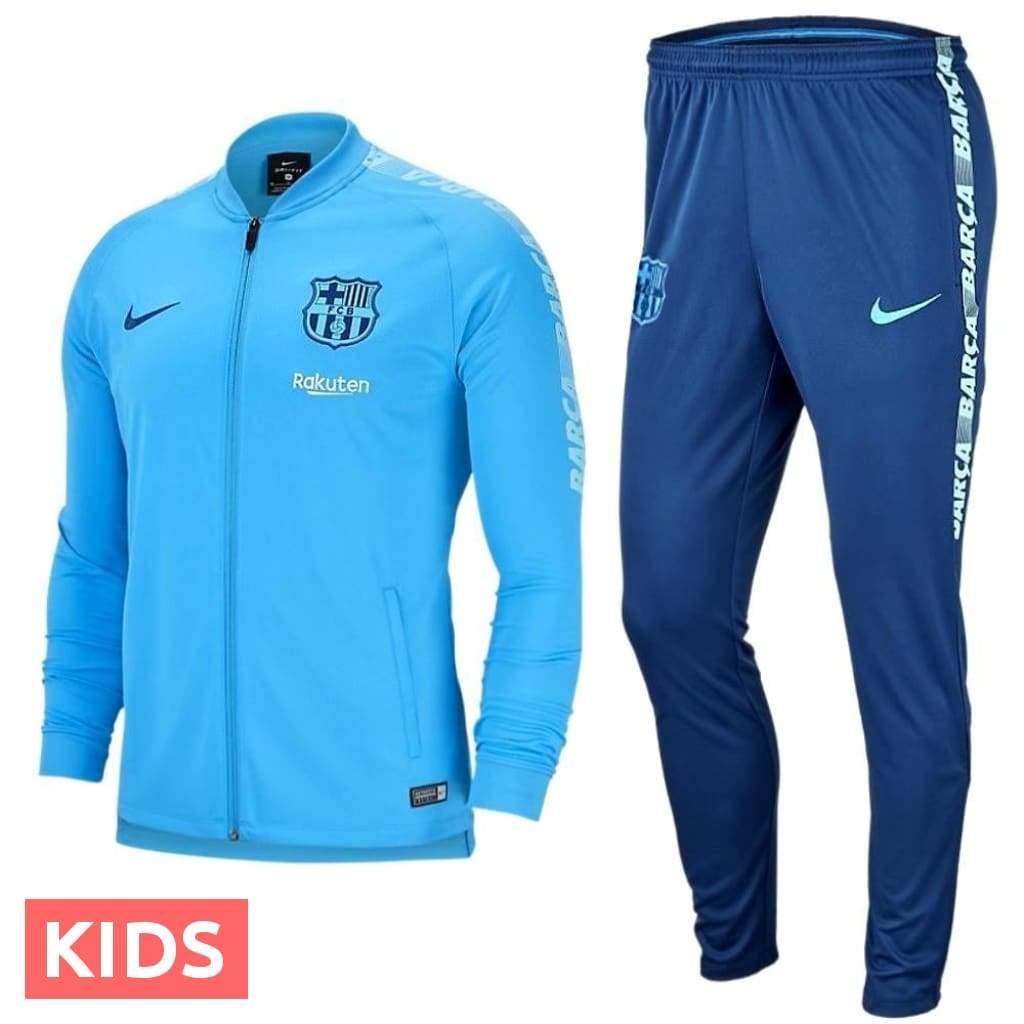Kids - FC Barcelona soccer presentation Tracksuit light blue 2019 - Nike-0