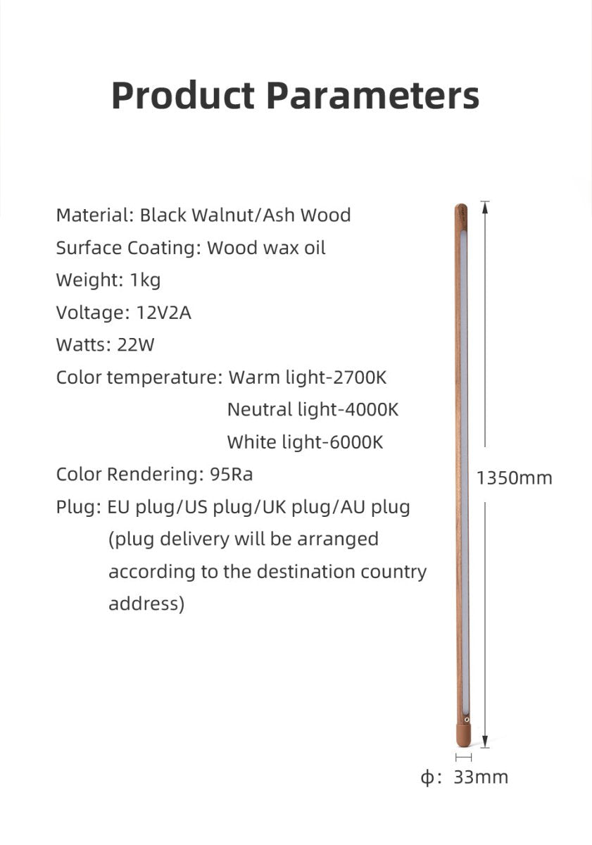 Nordic Freestanding Wood Floor Lamp-4