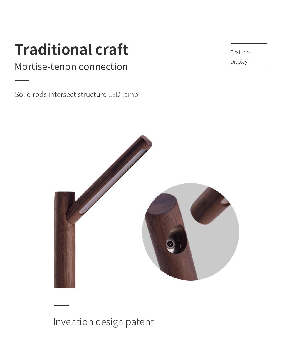 Nordic Solid Wood Eye Protecting Lamp with Magnetic Base-3