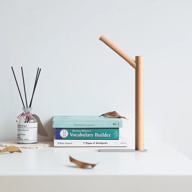 Nordic Solid Wood Eye Protecting Lamp with Magnetic Base-0