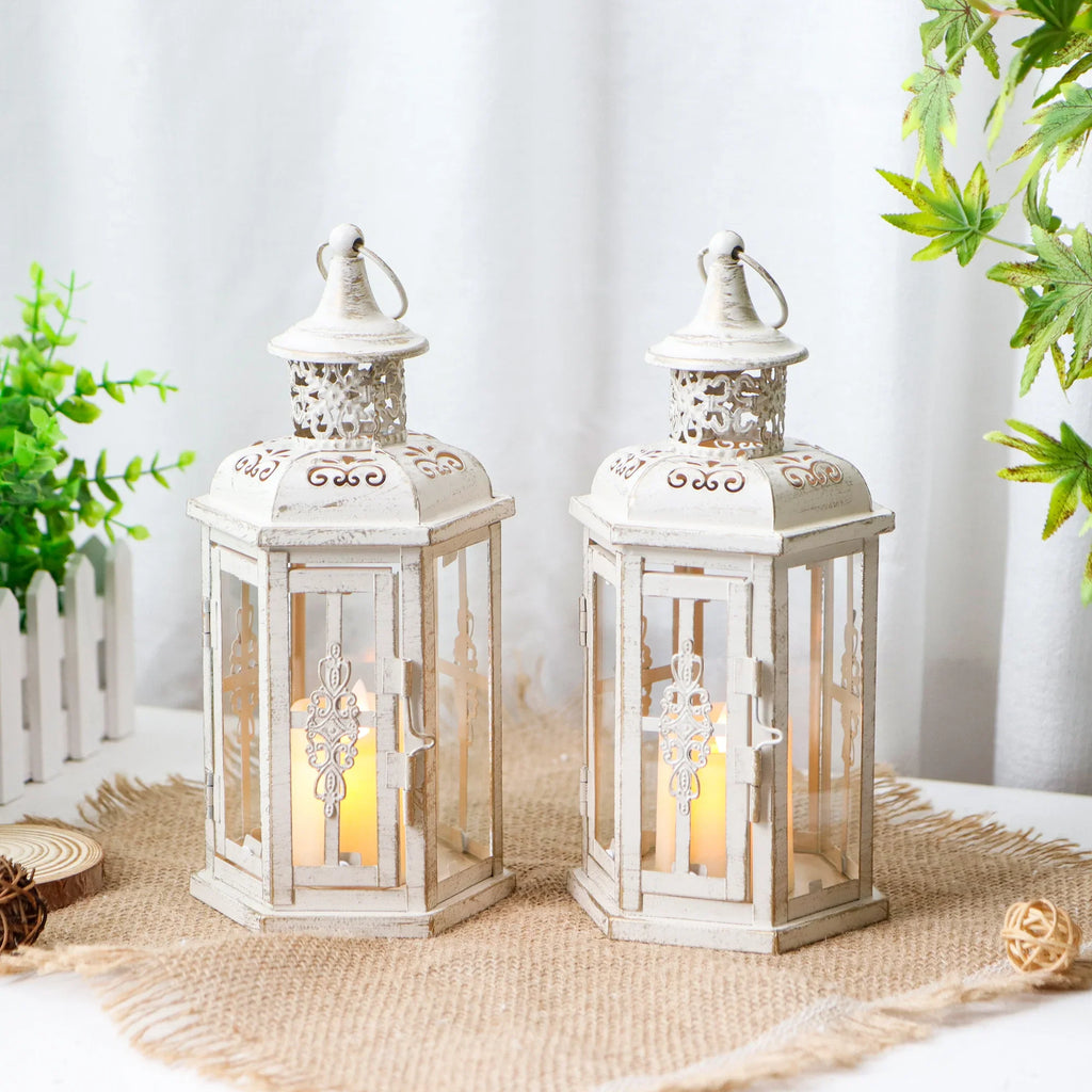 10 inch High Vintage Style Hanging Lantern（Set of 2 ）-0