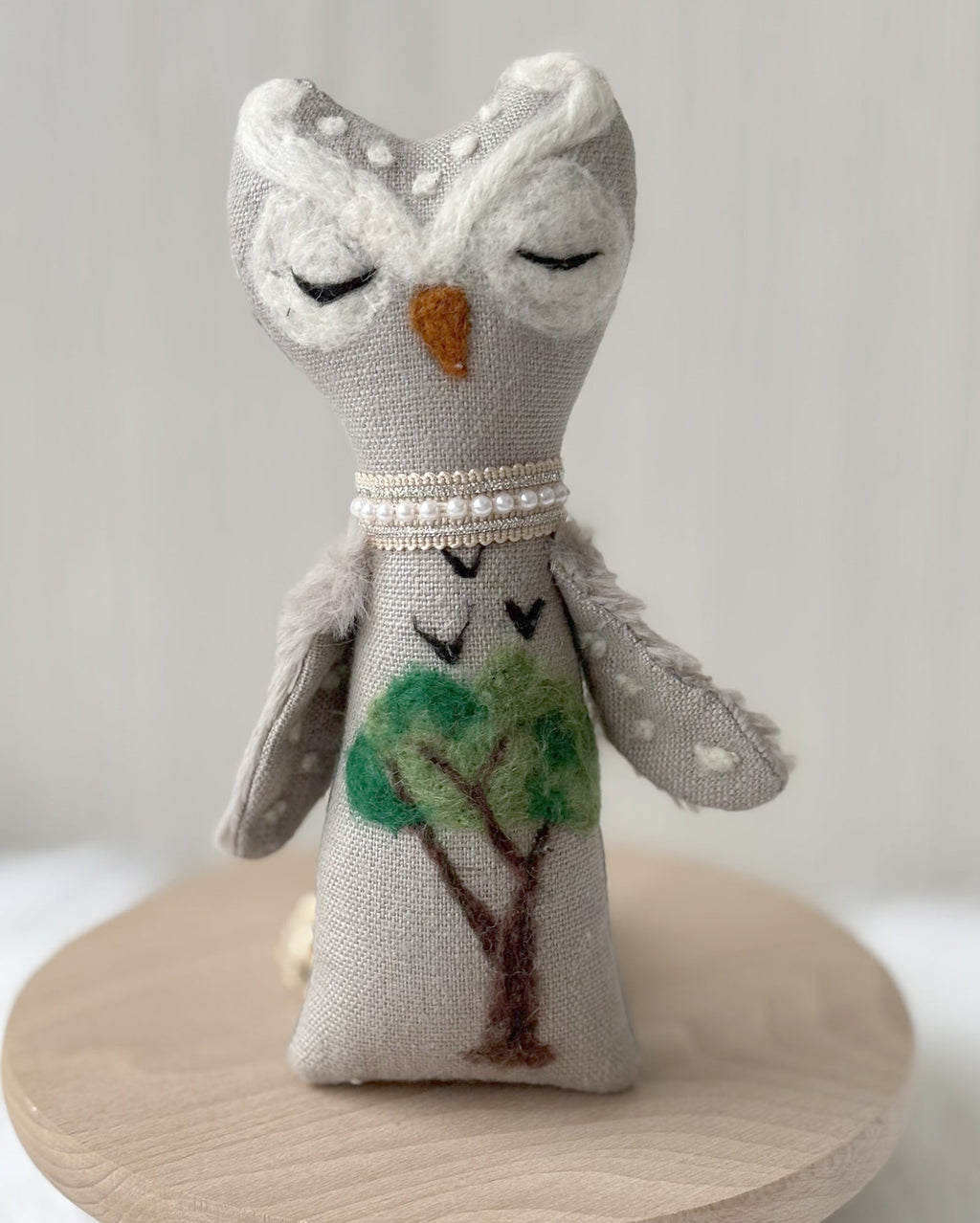Owl textile doll-0