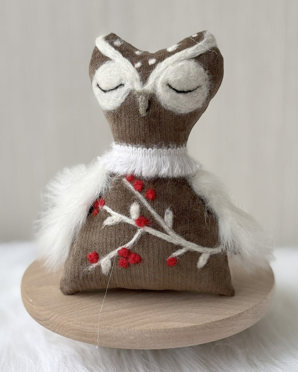 Owl textile doll-0