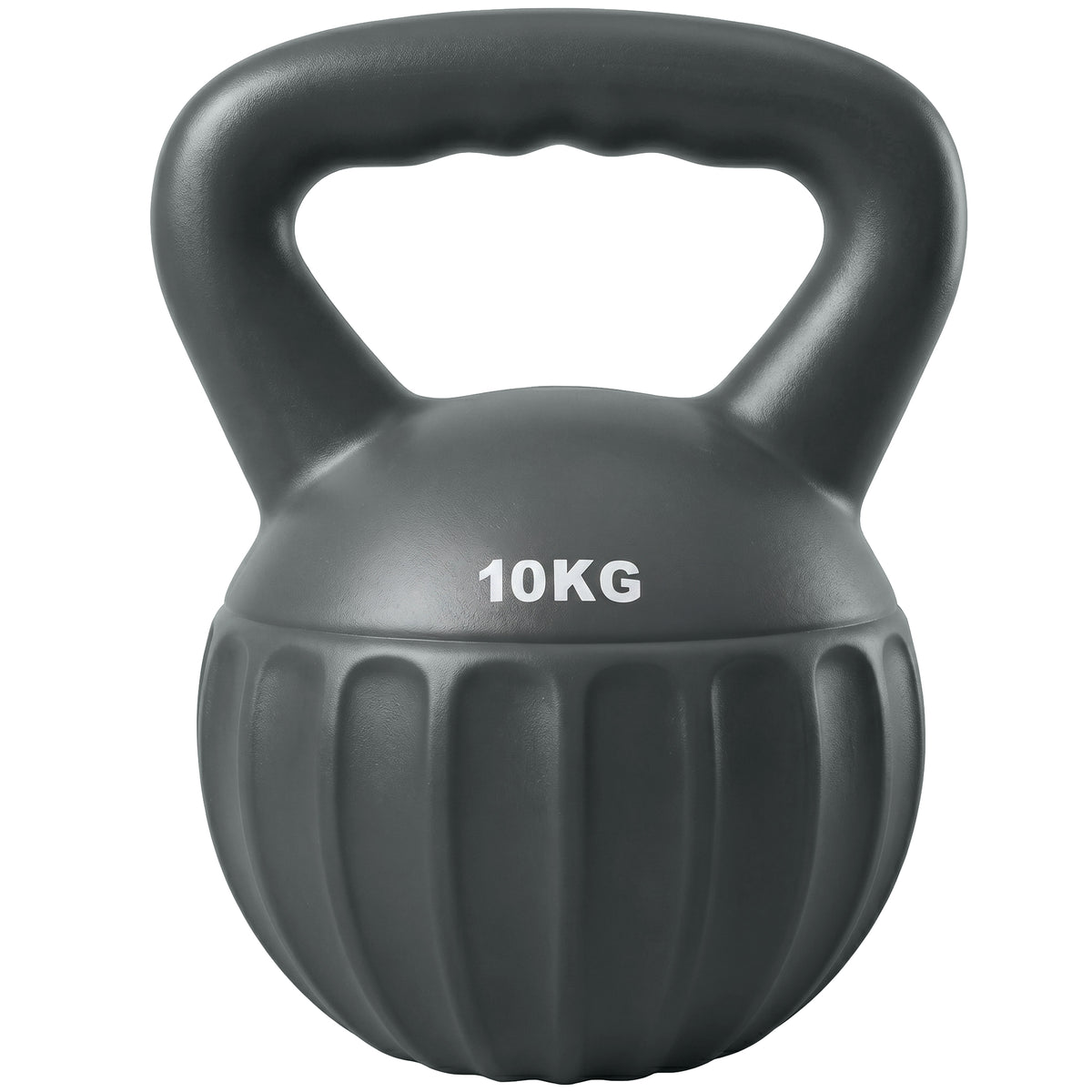 Kettlebell 10 kg, Haltère avec Poignée Antidérapante, Haltère à Boule, Musculation, Entraînement, pour Gym, Gris