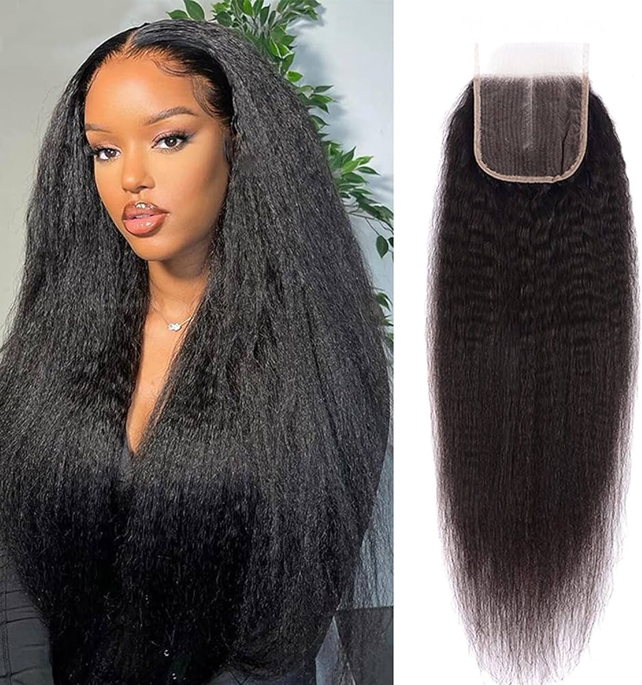 Perruque avec lace closure  Kinky straight - REGIANE-1