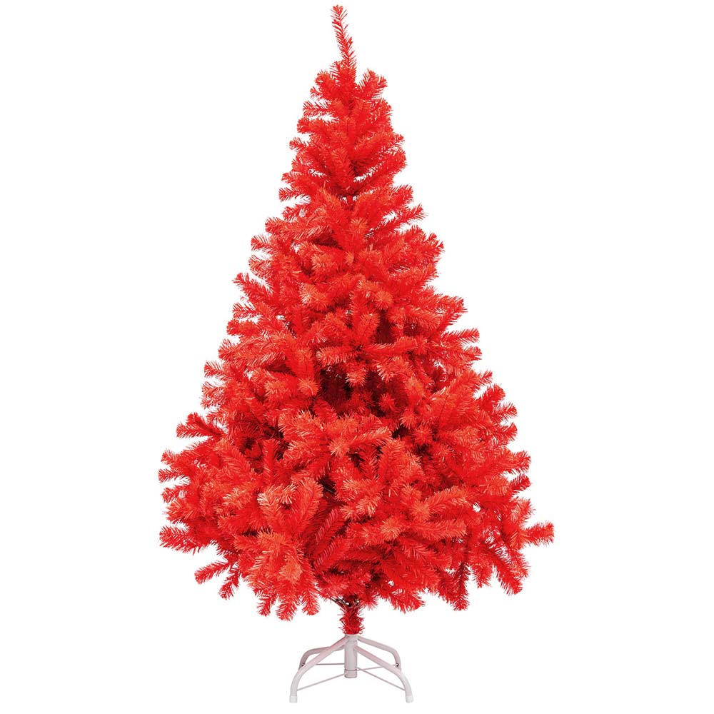 Červený umelý vianočný stromček, 120 cm 230 vetiev-0
