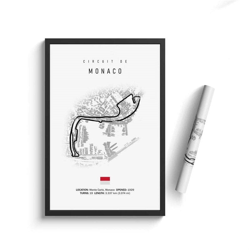 Poster Formel 1 Kalender 2026 Strecken Großer Preis von Monaco Spa Francorchamps Deko Print ohne Rahmen-2