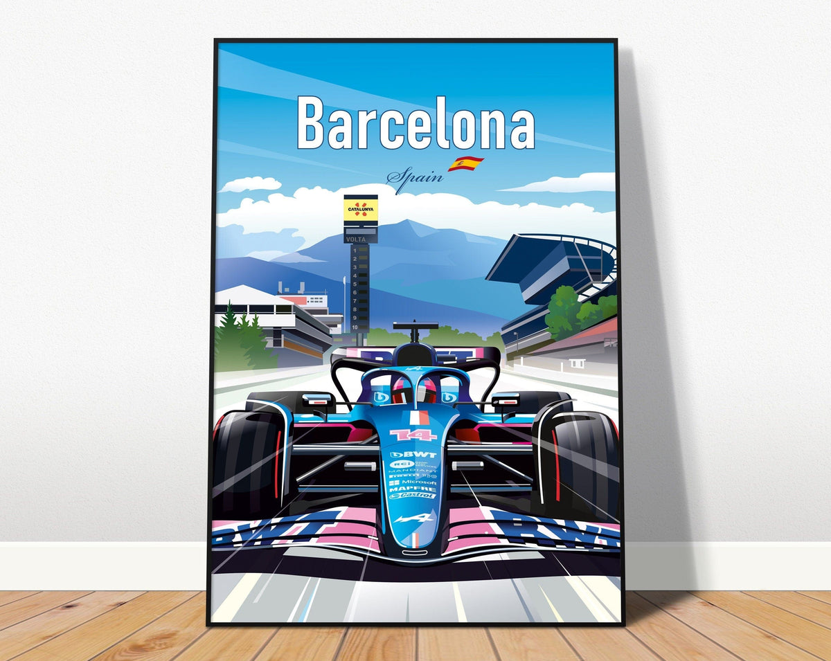 Poster Formel 1 Länder Städte Rennstrecke Rennfahrer Rennwagen · Deko Print ohne Rahmen-7