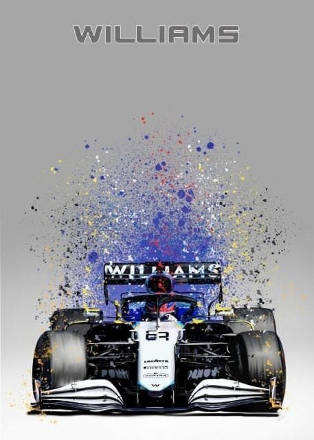 Poster Formel 1  Rennwagen Aquarell · Deko Print ohne Rahmen-5
