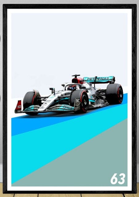 Poster Formel 1 Rennwagen Grand Prix Rennfahrer Namen Wagen Nummer ·  Deko Print ohne Rahmen-4