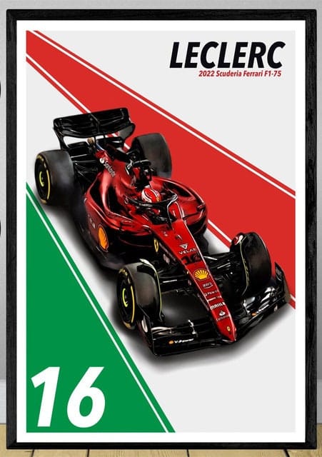 Poster Formel 1 Rennwagen Grand Prix Rennfahrer Namen Wagen Nummer ·  Deko Print ohne Rahmen-3