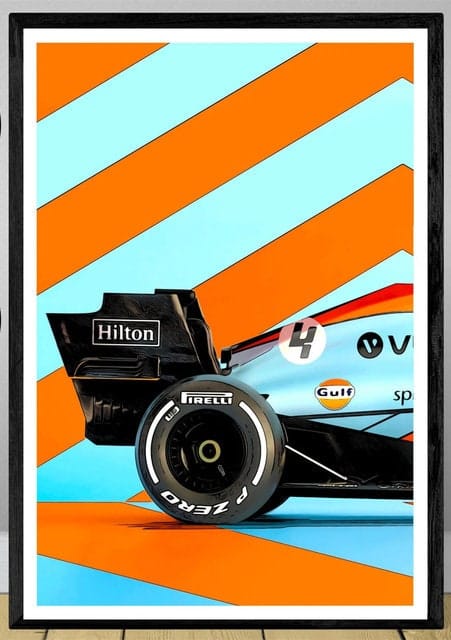 Poster Formel 1 Rennwagen Grand Prix Rennfahrer Namen Wagen Nummer ·  Deko Print ohne Rahmen-6