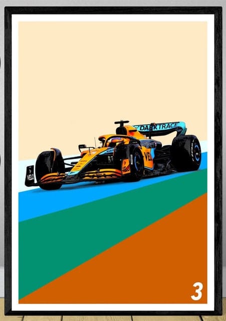 Poster Formel 1 Rennwagen Grand Prix Rennfahrer Namen Wagen Nummer ·  Deko Print ohne Rahmen-5