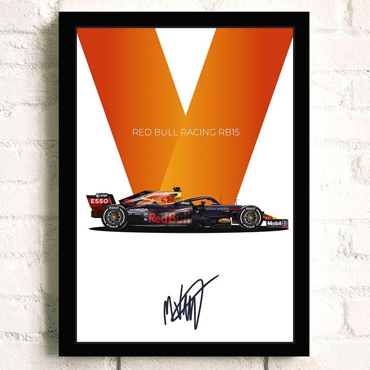 Poster Formel 1 Rennwagen Grand Prix Rennfahrer Signature   ·  Deko Print ohne Rahmen-0