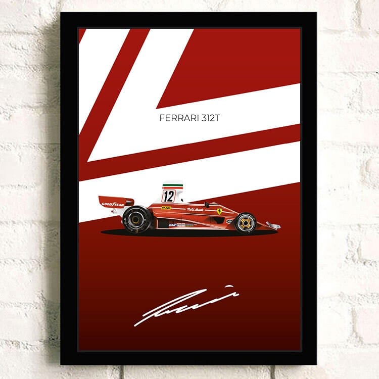 Poster Formel 1 Rennwagen Grand Prix Rennfahrer Signature   ·  Deko Print ohne Rahmen-8
