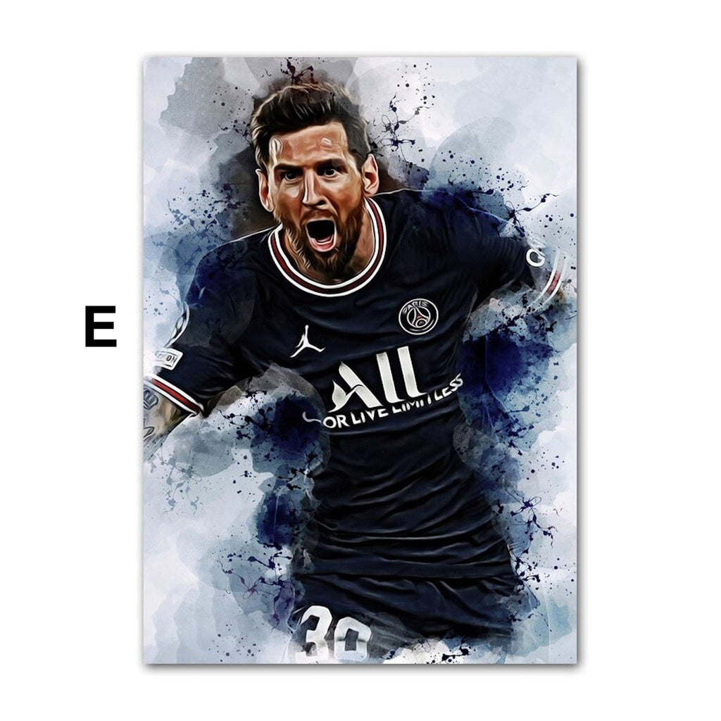 Poster Fußballspieler Lionell Messi & Christiano Ronaldo Tor Jubel als Deko Print ohne Rahmen-6
