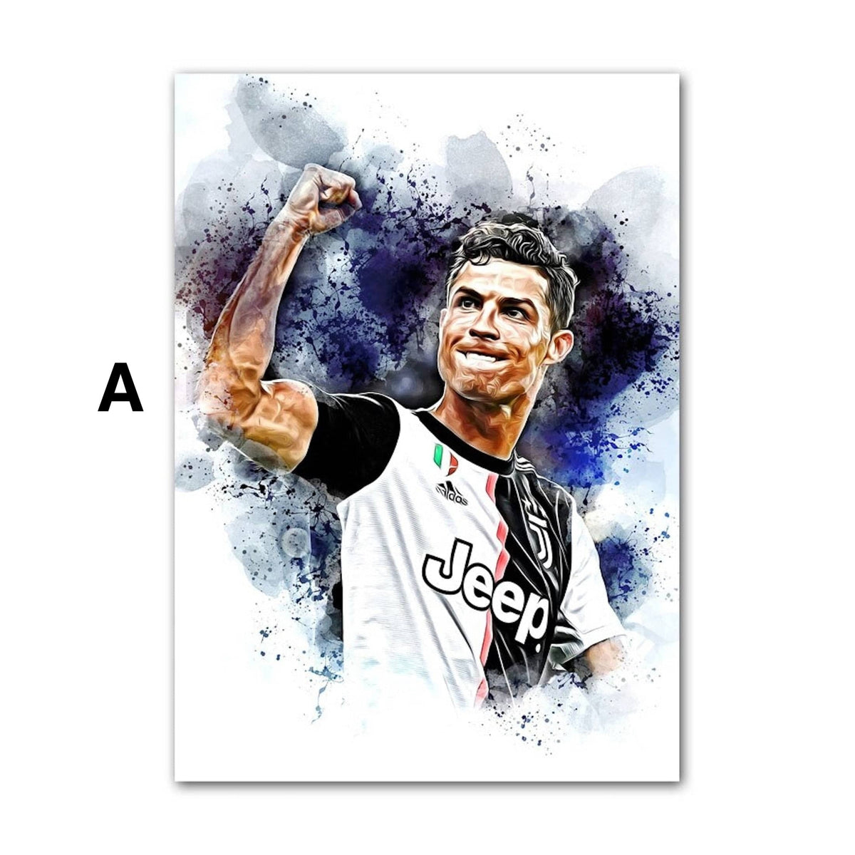 Poster Fußballspieler Lionell Messi & Christiano Ronaldo Tor Jubel als Deko Print ohne Rahmen-2