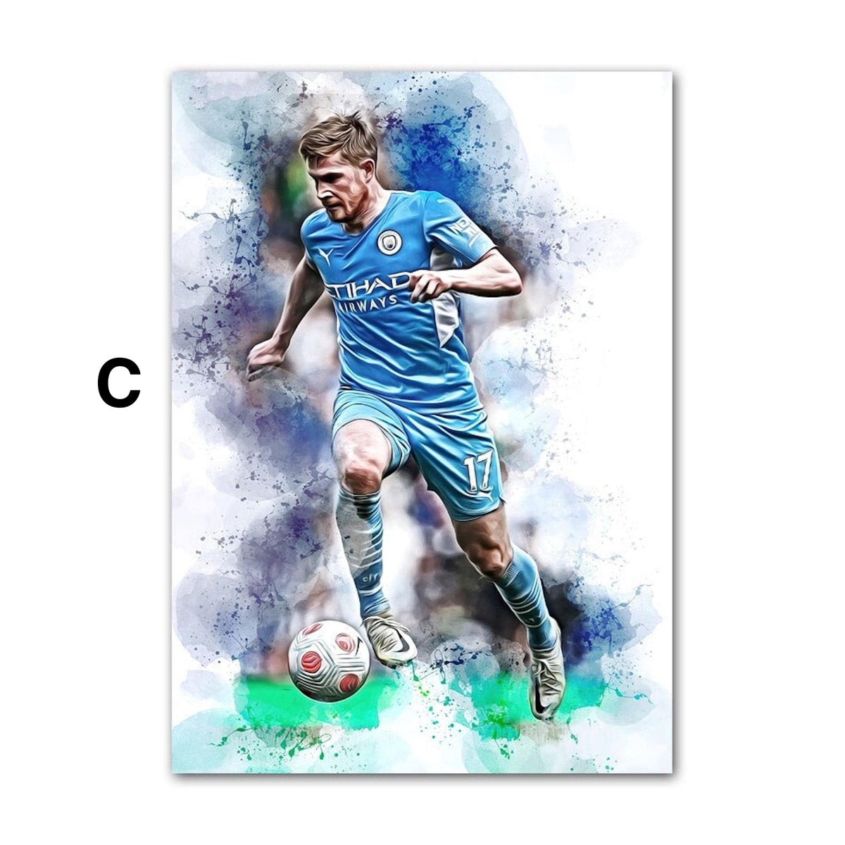Poster Fußballspieler Lionell Messi & Christiano Ronaldo Tor Jubel als Deko Print ohne Rahmen-4