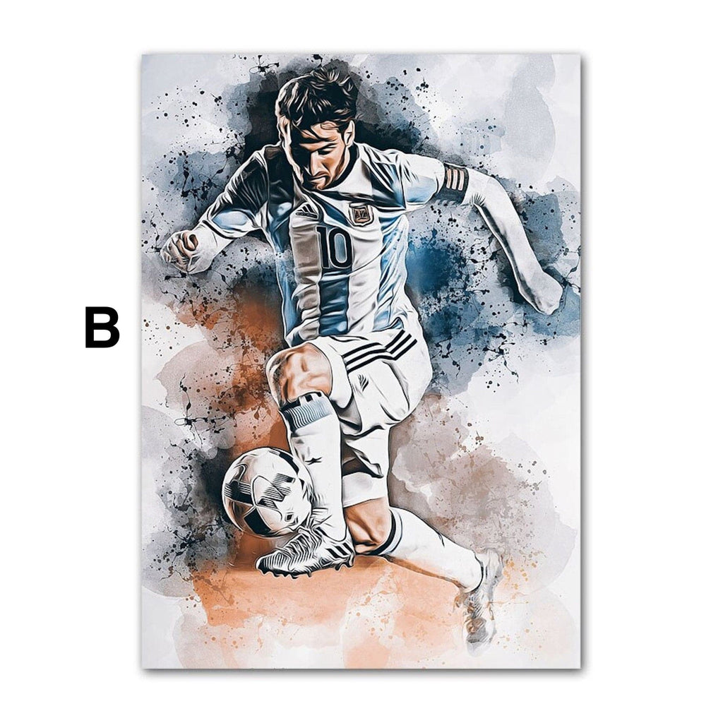 Poster Fußballspieler Lionell Messi & Christiano Ronaldo Tor Jubel als Deko Print ohne Rahmen-3