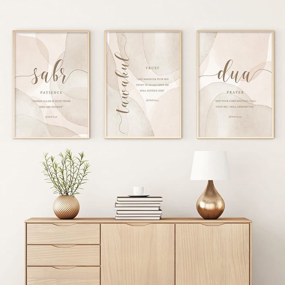 Poster Geduld Hoffnung Dankbarkeit Gebet · Wandbilder Wohnzimmer & Schlafzimmer · Deko Print Bilder · ohne Rahmen-1