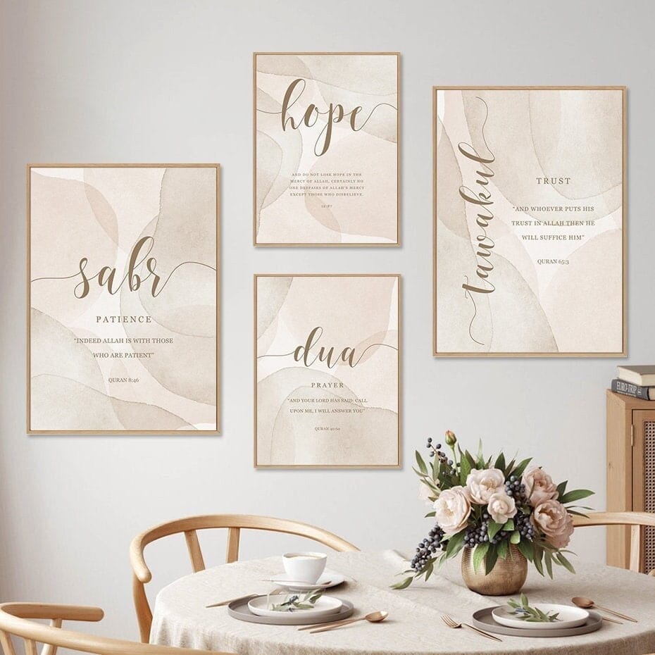 Poster Geduld Hoffnung Dankbarkeit Gebet · Wandbilder Wohnzimmer & Schlafzimmer · Deko Print Bilder · ohne Rahmen-0
