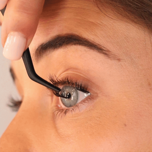 Pre-Glued Whispy Medium - Press-On Lashes (Brown)-4
