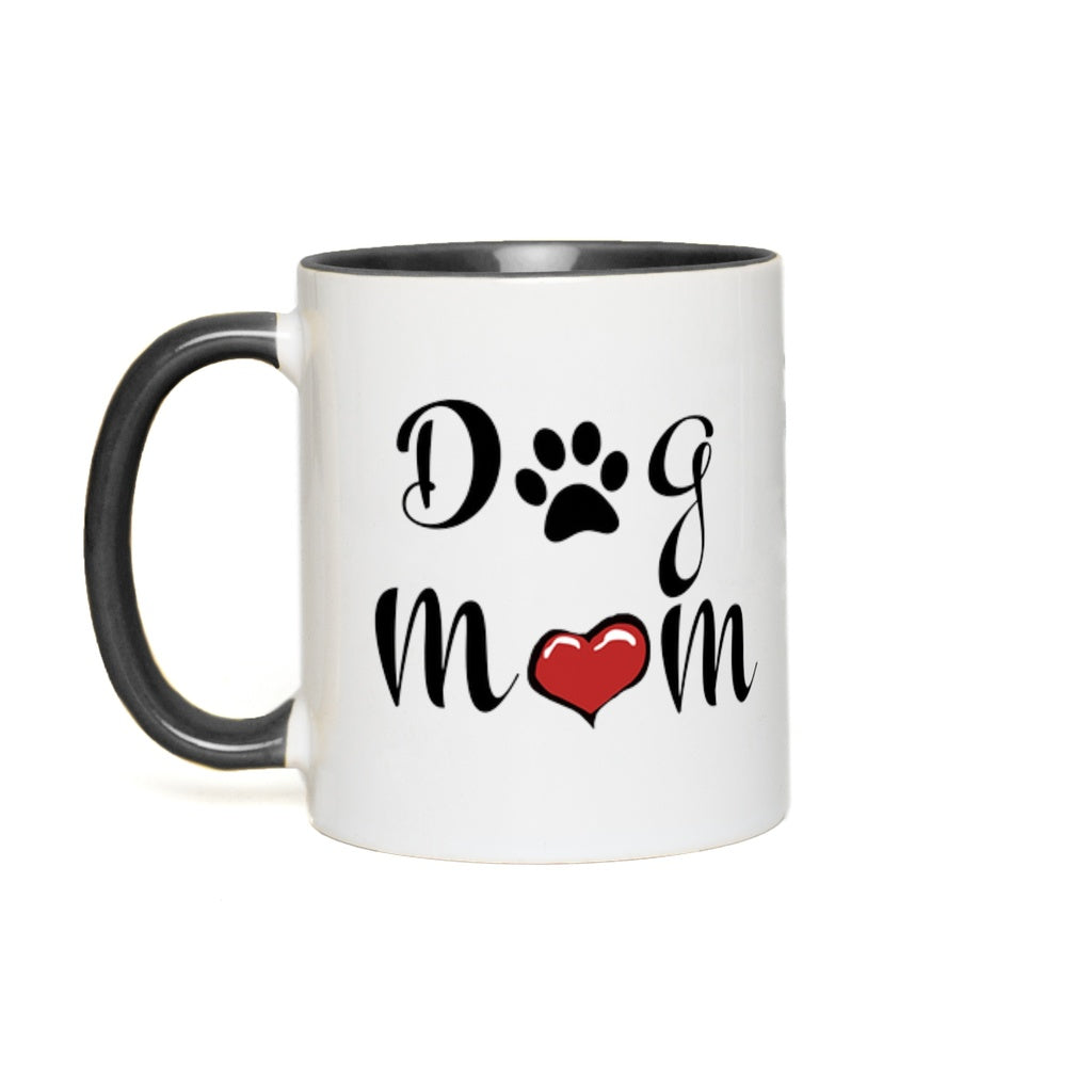Dog Mom Mug W/Color Handle-3