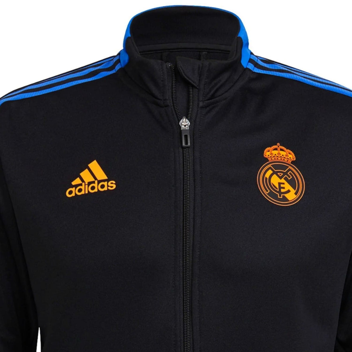 Real Madrid black training bench Soccer tracksuit 2021/22 - Adidas-3