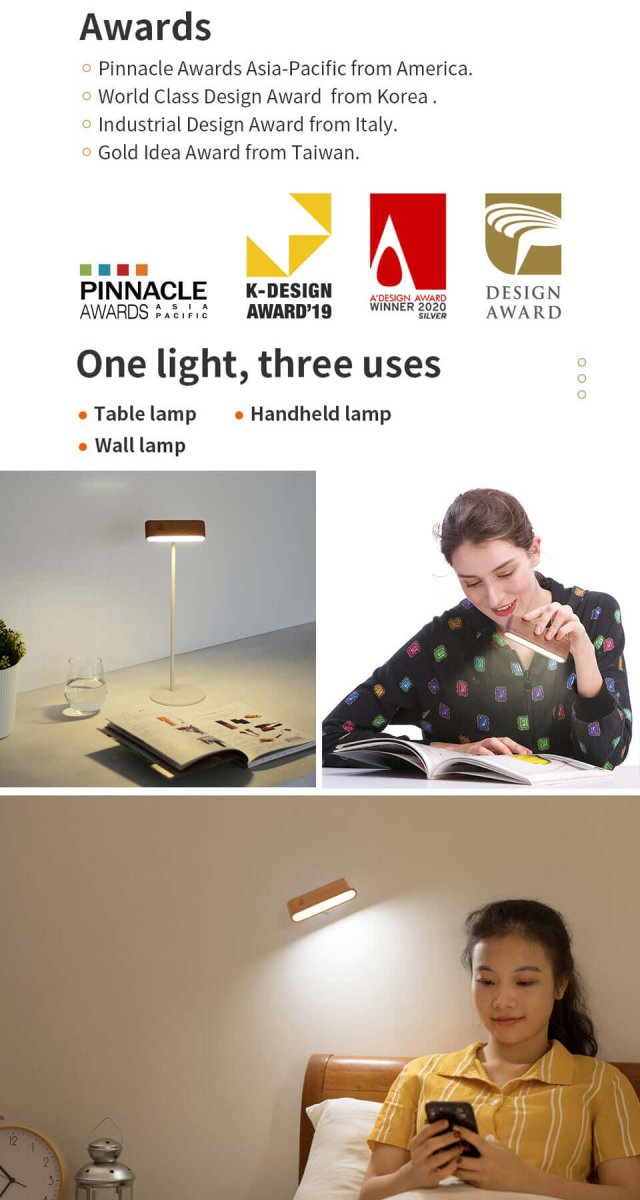 Rechargeable Magnetic 360 Degree Reading Lamp-1