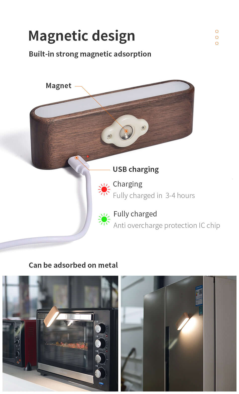 Rechargeable Magnetic 360 Degree Reading Lamp-3