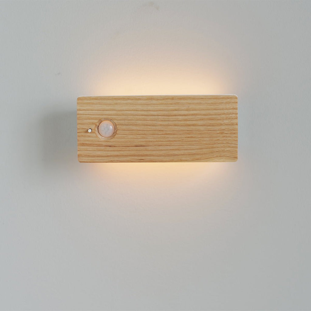 Rechargeable Motion Sensor Wooden Wall Night Light-6