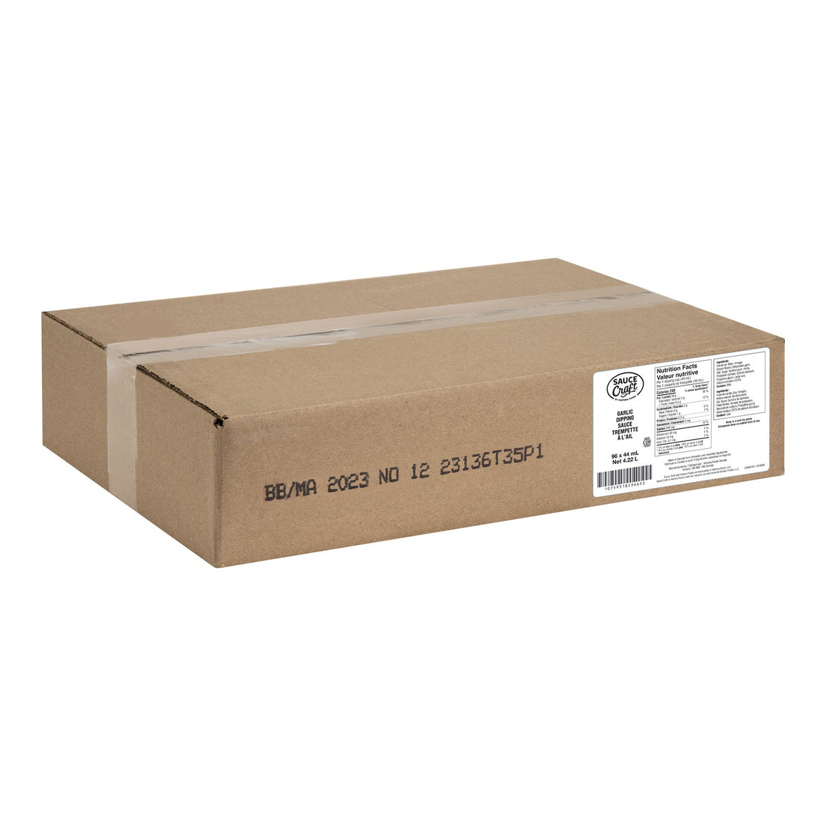 Sauce Garlic Dip Cup - 96 x 44 mL - Sauccft - Restaurant and Foodservice Ingredients - Canadian Distribution - Ships Free Within Canada on Orders Above CAD $199-1
