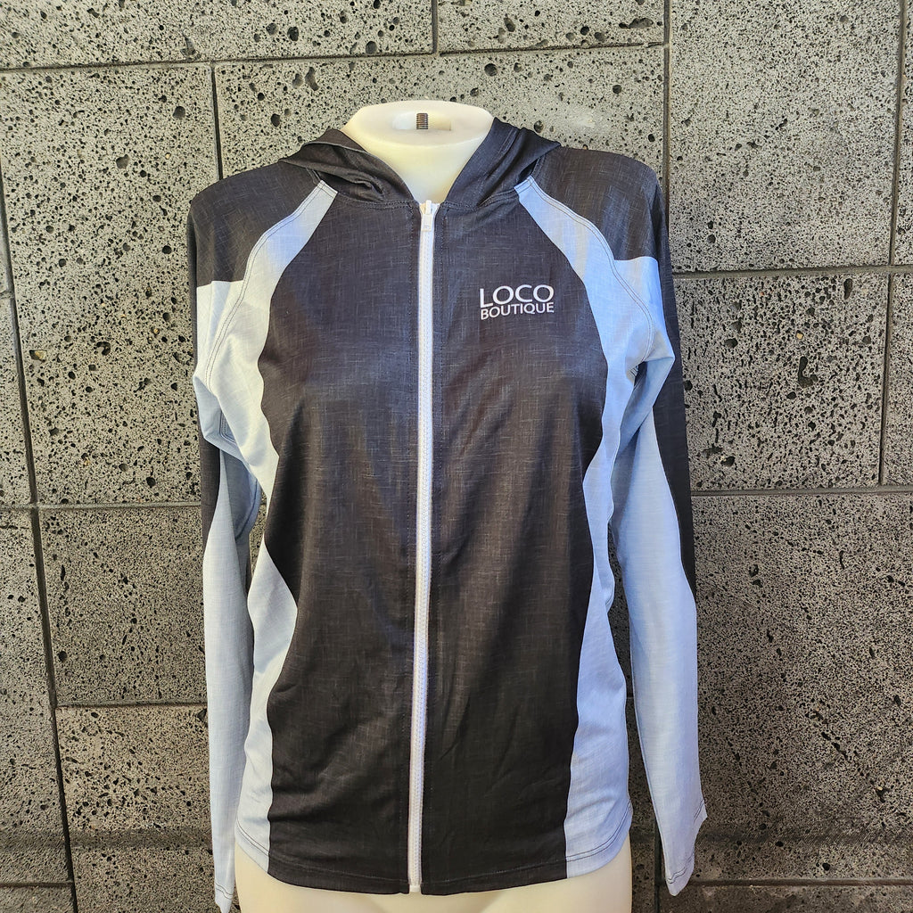 Loco Boutique Two Tone Long Sleeve Hooded Rashguard