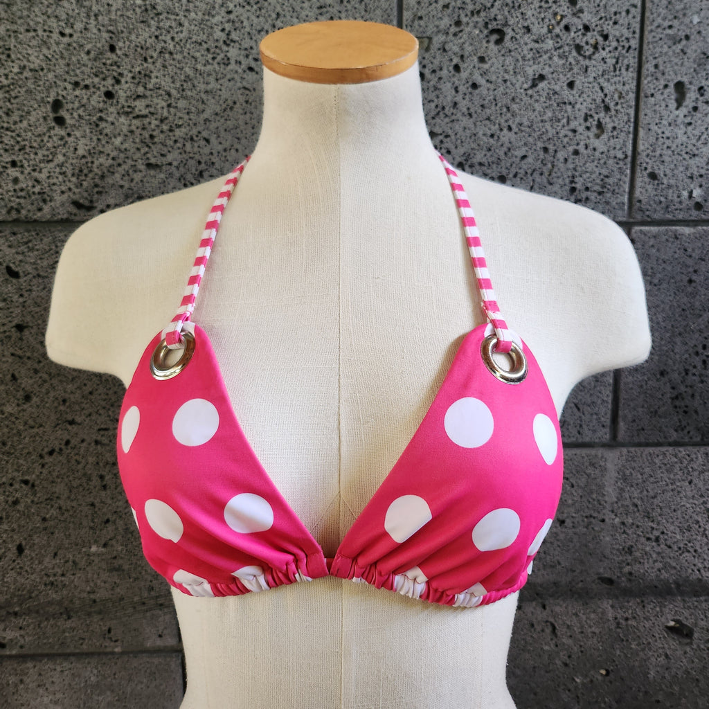 Loco Boutique Polka Dot Triangle Bikini Top